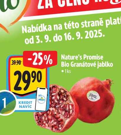   Nature's Promise Bio Granátové jablko 1ks 