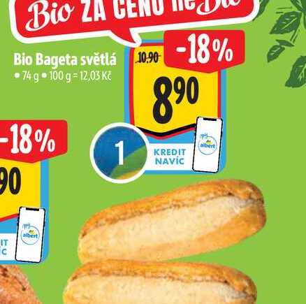   Bio Bageta světlá  74 g 
