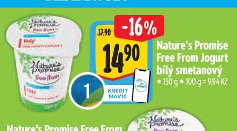  Nature's Promise Free From Jogurt bílý smetanový 150 g 