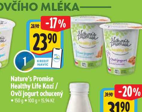   Nature's Promise Healthy Life Kozí / Ovčí jogurt ochucený 150 g 