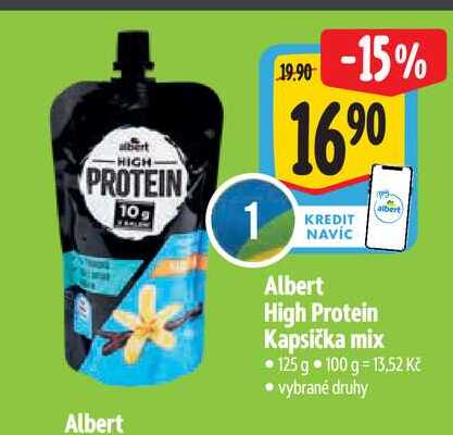  Albert High Protein Kapsička mix 125 g