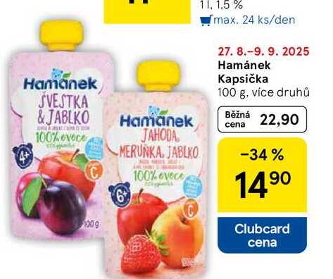 Hamánek Kapsička, 100 g, více druhů