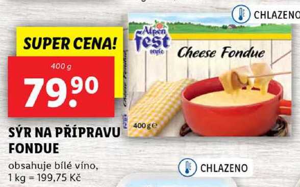 SÝR NA PŘÍPRAVU FONDUE, 400 g