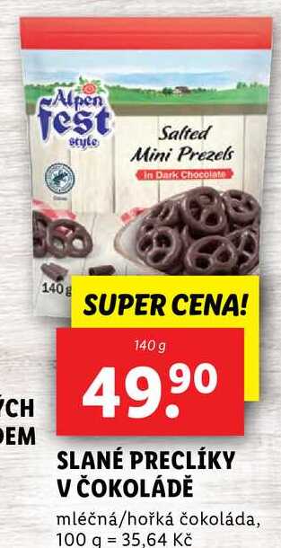 SLANÉ PRECLÍKY V ČOKOLÁDĚ, 140 g