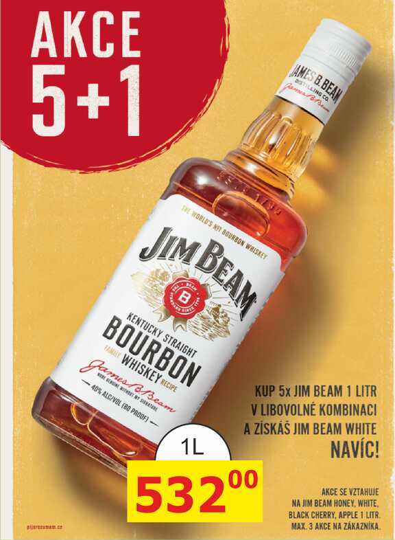 Jim Beam Bourbon whiskey 1l
