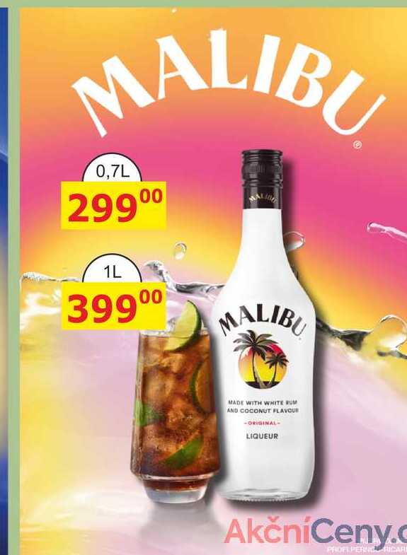Malibu Original likér na bázi rumu s kokosovou příchutí 1l