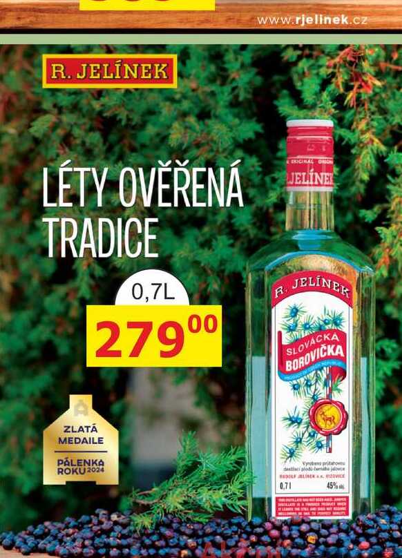 R. JELÍNEK Slovácká Borovička 0,7l 45%