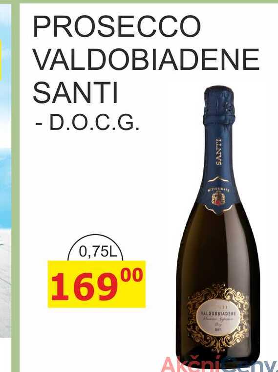 PROSECCO VALDOBIADENE SANTI - D.O.C.G. 0,75L 