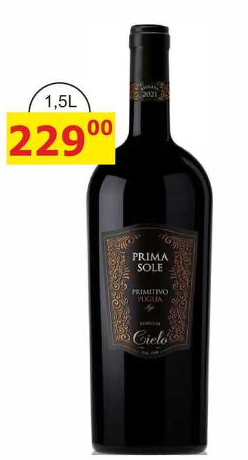 Cielo PRIMA SOLE PRIMITIVO 0,75l