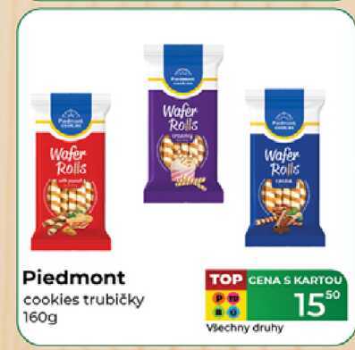 Piedmont cookies trubičky 160g   
