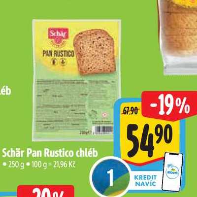  Schär Pan Rustico chléb  250 g 