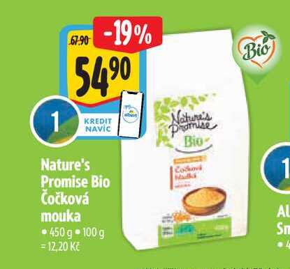   Nature's Promise Bio Čočková mouka 450 g  