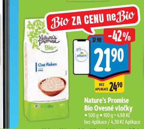   Nature's Promise Bio Ovesné vločky 500 g  