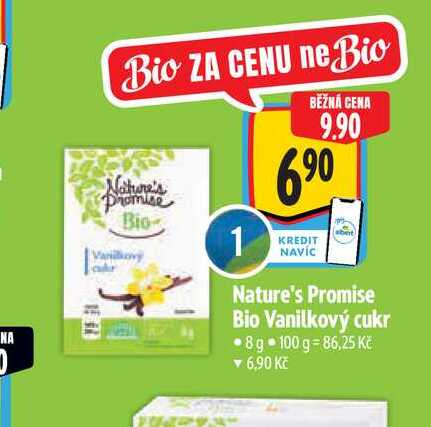  Nature's Promise Bio Vanilkový cukr  8 g  