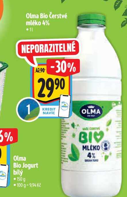 Olma Bio Čerstvé mléko  1 l