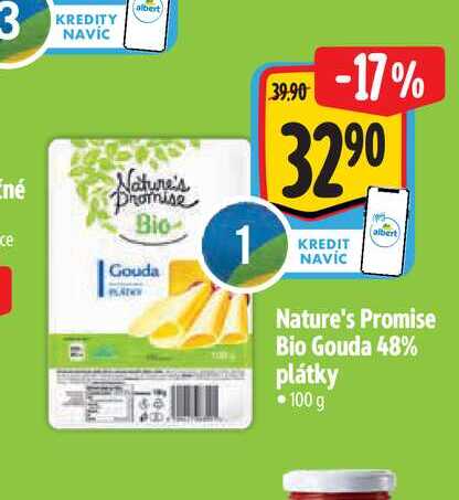   Nature's Promise Bio Gouda 48% plátky 100 g 