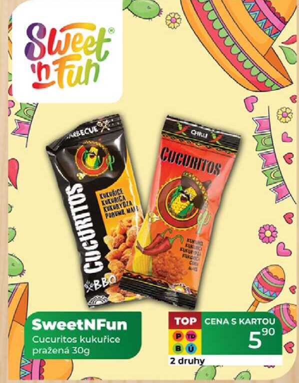 SweetNFun Cucuritos kukuřice pražená 30g 