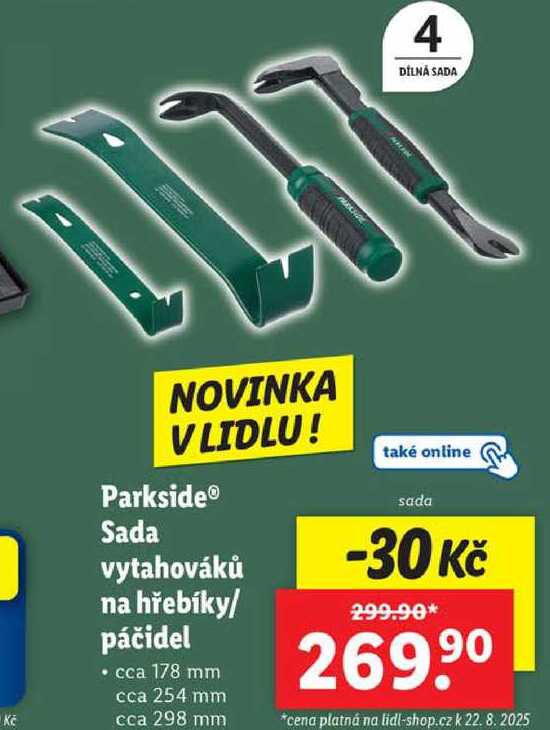 Parkside Sada vytahováků na hřebíky/páčidel 