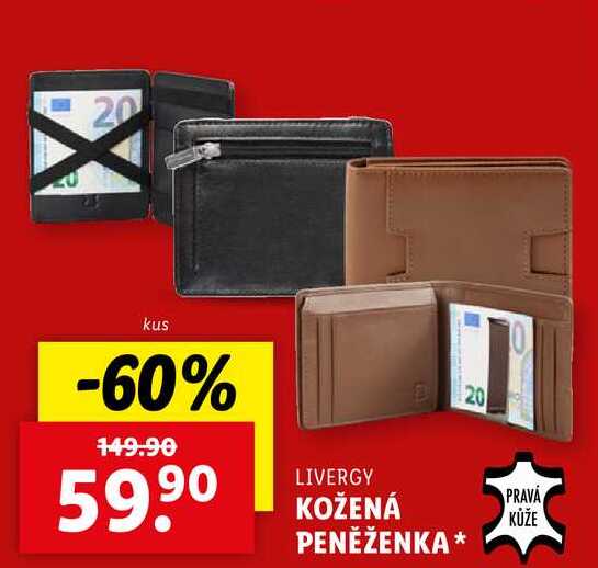 KOŽENÁ PENĚŽENKA