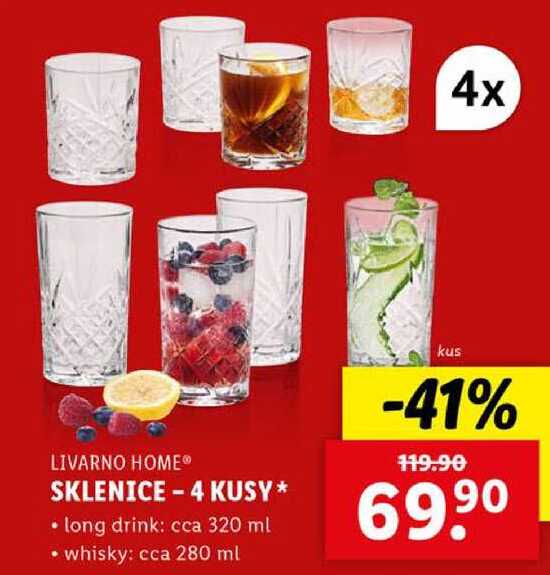 SKLENICE - 4 KUSY