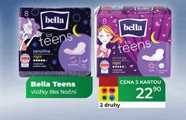 Bella Teens vložky 8ks Noční  