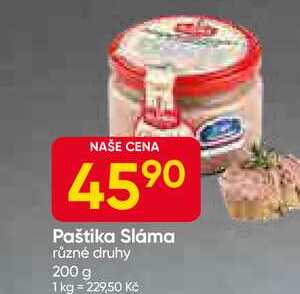 Paštika Sláma různé druhy 200 g 