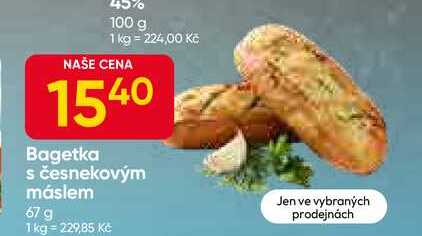 Bagetka s česnekovým máslem 67 g