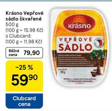 Krásno Vepřové sádlo škvařené, 500 g