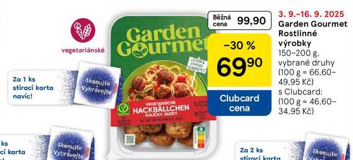 Garden Gourmet Rostlinné výrobky, 150-200 g 