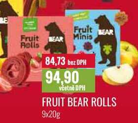 FRUIT BEAR ROLLS 9x20g 
