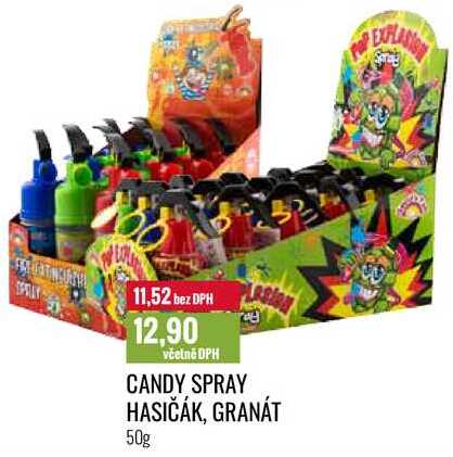 CANDY SPRAY HASIČÁK, GRANÁT 50g 