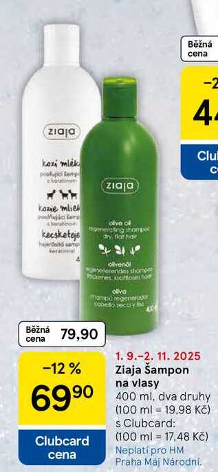 Ziaja Šampon na vlasy, 400 ml