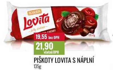 PIŠKOTY LOVITA S NÁPLNÍ 135g 