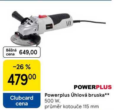 Powerplus Úhlová bruska, 500 W, průměr kotouče 115 mm 