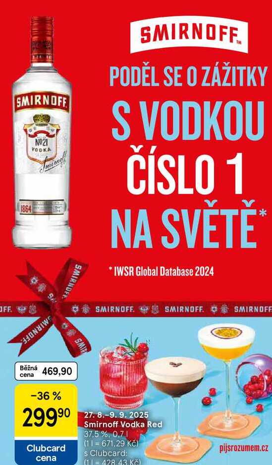 Smirnoff Vodka Red 37.5%, 0.7 l