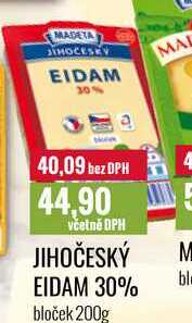 JIHOČESKÝ EIDAM 30% bloček 200g 