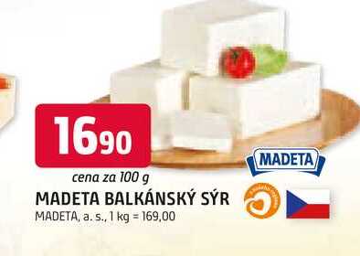 Madeta Balkánský sýr 100g, vybrané druhy
