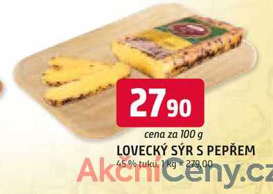 LOVECKÝ SÝR S PEPŘEM 45% tuku 100g