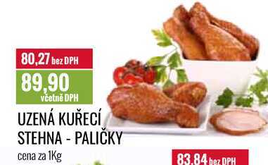 UZENÁ KUŘECÍ STEHNA - PALIČKY cena za 1Kg