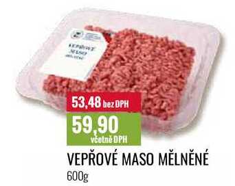 VEPŘOVÉ MASO MĚLNĚNÉ 600g 