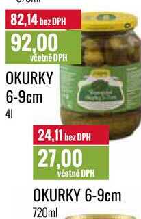 OKURKY 6-9cm 720ml, 4l