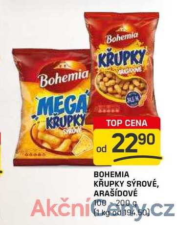 BOHEMIA KŘUPKY SÝROVÉ, ARAŠÍDOVÉ 100-200 g 