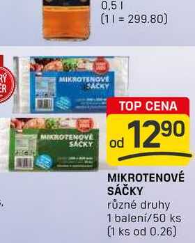 MIKROTENOVÉ SÁČKY různé druhy 1 balení/50 ks 