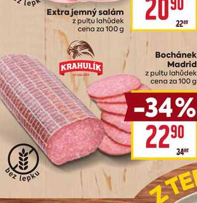 Bochánek Madrid z pultu lahůdek cena za 100g