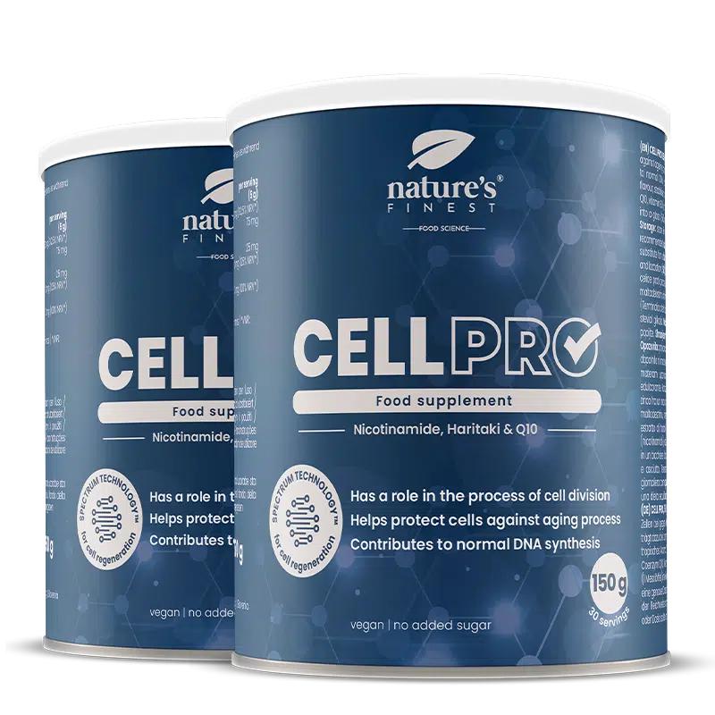 Cell Pro 1+1 | Doplněk proti stárnutí | Nápoj nebo smoothie | Nikotinamid | Vitamin B3 | Glukonát zinečnatý | Extrakt z haritaki