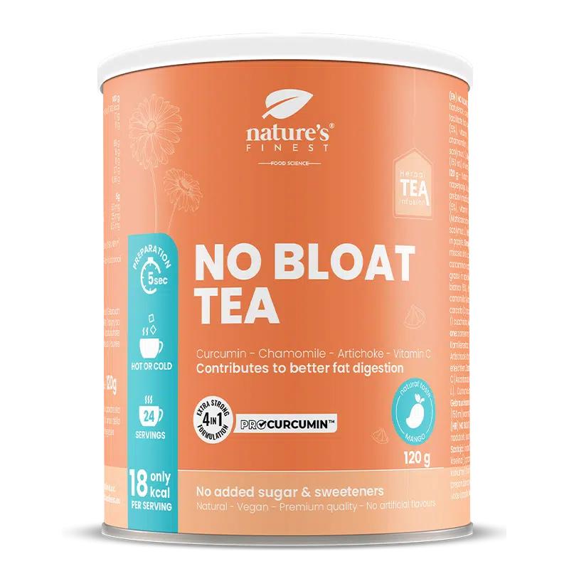 No Bloat Tea | Podpora trávení | Funkční čaj | Snížení nadýmání | Čaj s kurkuminem | Organický | Veganský | Čaj z artyčoků