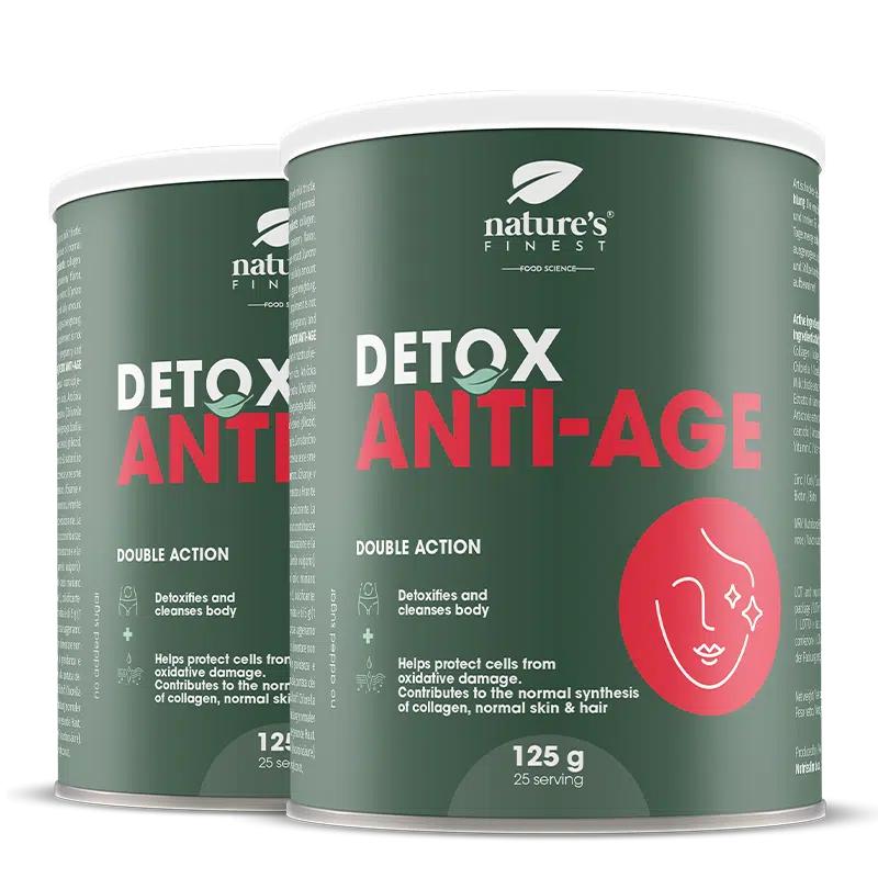 Detox Anti-Age 1+1 ZDARMA | Krása Proti Stárnutí Nápoj | Kolagenová Výživa | Vitamíny Pro Nehty A Vlasy | Proti Vráskám | Přírodní