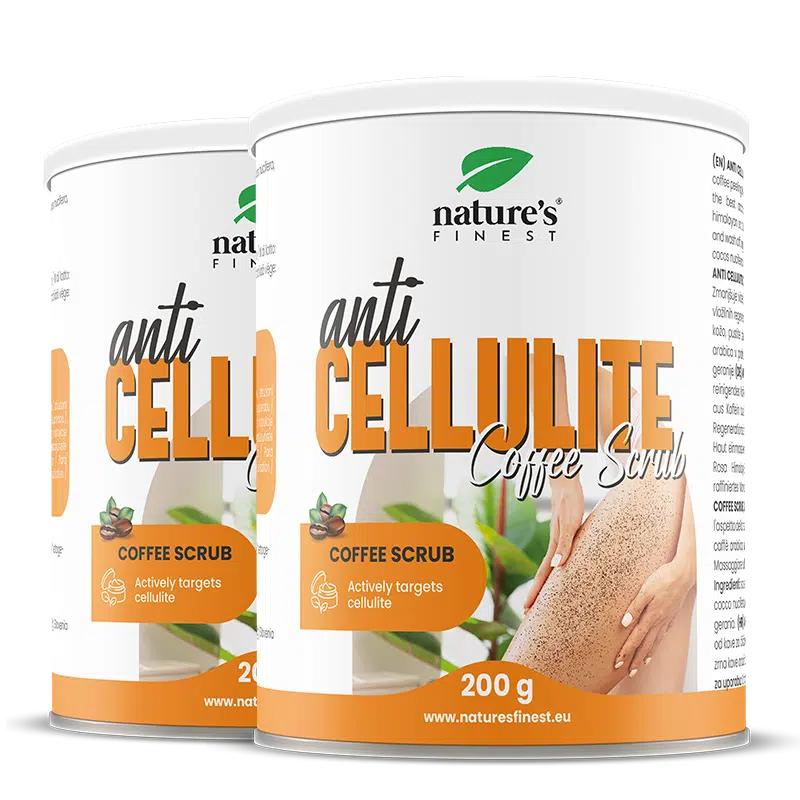 Anti Cellulite Coffee Scrub | 1+1 Zdarma | Kávový Peeling | Proti Celulitidě a Striím | Výživné a Regenerační Oleje | Zlepšuje Prokrvení