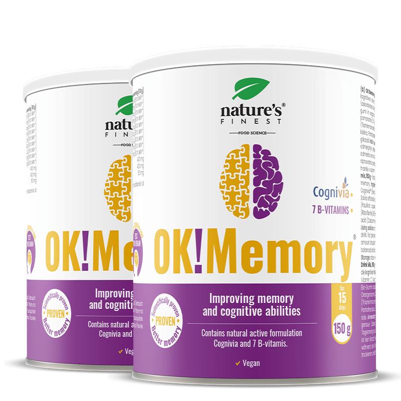 OK!Memory | 1+1 Free | Supplement for Brain Health | For Concentration | Better Memory | Improves Cognitive Performance