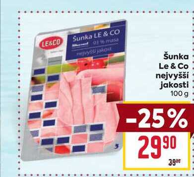 Šunka Le & Co nejvyšší jakosti 100g 